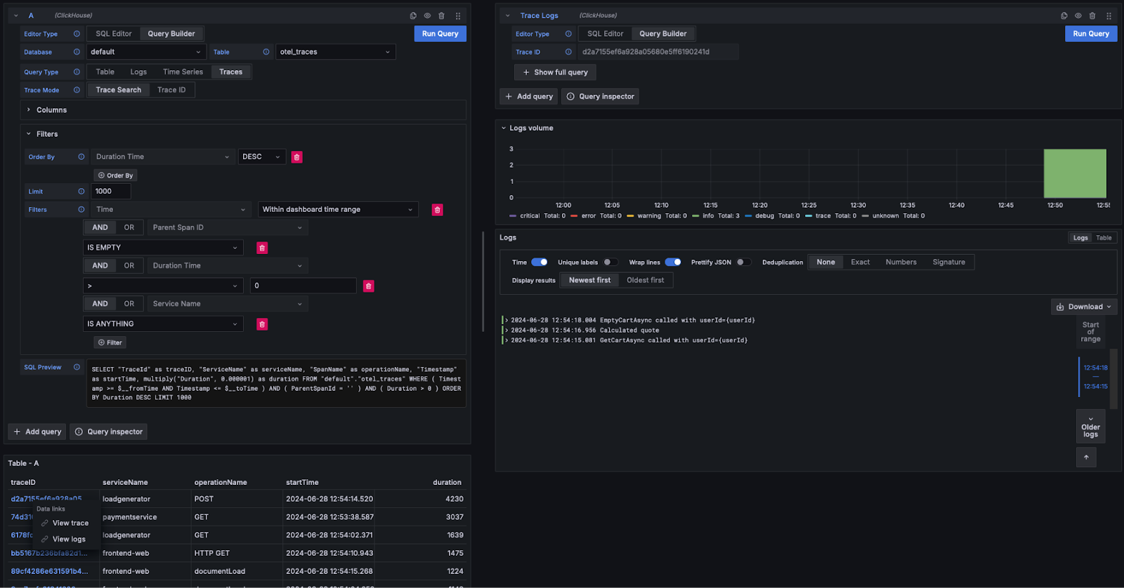 Переход от трейсов к логам